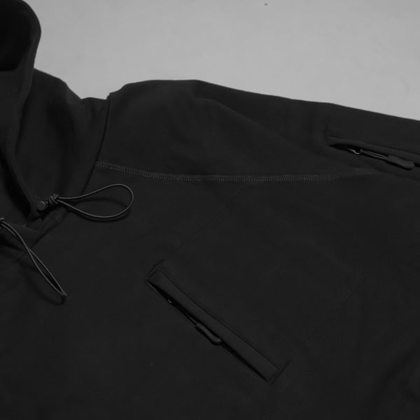 Technical French Terry Hoodie by Alphamotif - pocket detail