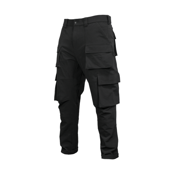 Alphamotif Black Stretch Woven Cargo Pants